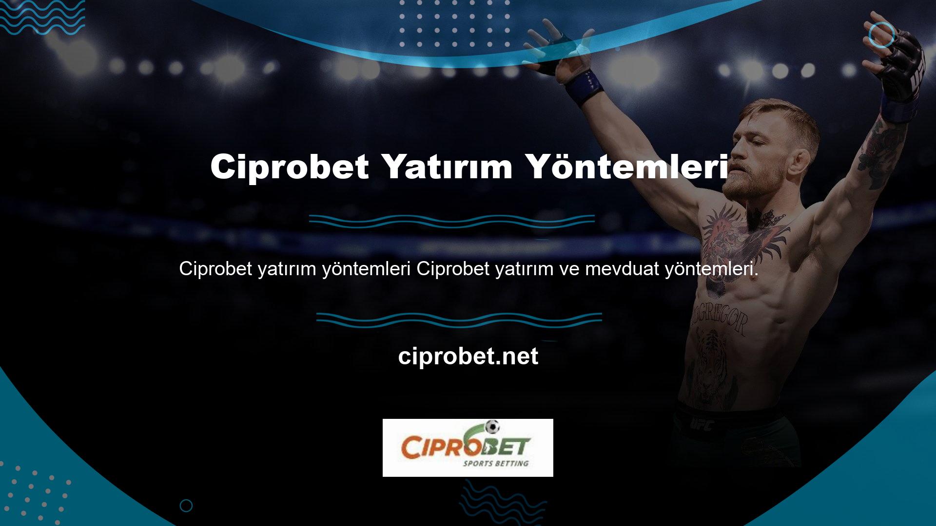 Ciprobet yatırım ve mevduat teknikleri, kullanıcıların prosedürünü açmadan önce güvenlik açısından ayrıntılı olarak test edilir ve kontrol edilir